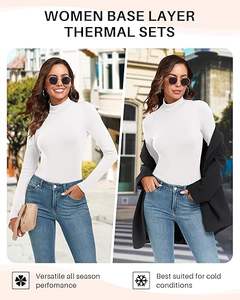 Ensemble de sous-vêtements personnalisés pour femmes, sous-vêtements de ski pour sports d'hiver, sous-vêtements thermiques à fermeture éclair pour femmes, caleçons longs pour sports d'hiver - Product Image 5