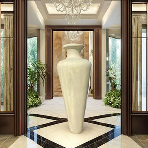 Grand vase moderne en fibre de verre, unique, sans flamme, pour centre de table de Noël ou de mariage, décoration de sol - Product Image 1