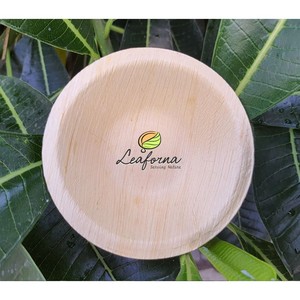 Bols en bois de palmier faits à la main en gros |   Bols à fruits texturés brun foncé Inde - Product Image 3