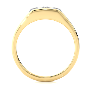 Bague de luxe en or 18 carats avec diamant de laboratoire, taille ronde 0,52 carat, sertie de 3 pierres, certifiée IGI, pour homme - Product Image 6