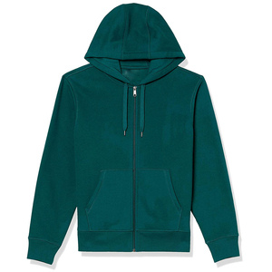 Sweat-shirt à capuche zippé à manches longues pour homme, coupe classique, en molleton 100% coton, délavé, motif imprimé color block tendance, ODM - Product Image 2