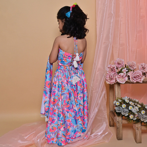Conjunto de Lehenga Choli de Diseño Premium para Niñas de 1 a 9 Años, Ropa Étnica India, Disponible a Precio de Venta para Exportación - Product Image 3