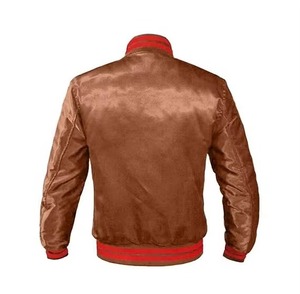 High Quality Silk Satin Men Varsity Jacket Satin <b>Quilted</b> New Fashion and New Style Satin Jacket - Product Image 2
