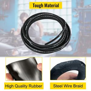 Tubo Idraulico da 50 Piedi con 2 Treccia in Filo d'Acciaio ad Alta Resistenza, Diametro Interno 1/2 Pollice, 5000 PSI Max, Componenti Idraulici in Gomma - Product Image 4
