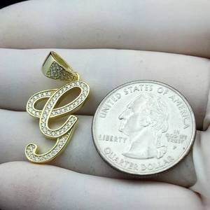 Colgante de Lujo con Letra G, Colgante de Diamante Moissanite sin Cadena, Plata de Ley 925, Regalo de Cumpleaños - Product Image 2