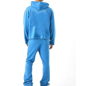 Conjunto de Chándal Personalizado con Bordado, Pantalones Jogger Anchos y Acampanados, de Felpa de Algodón Grueso y Resistente, con Estampado Transpirable - Product Image 3