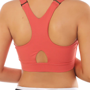 High Quality Pakistan Made Simple Front Logo Plus Size Breathable Women's Yoga Gym Sports Bras OEM/ODM Service High Support - Product Image 4