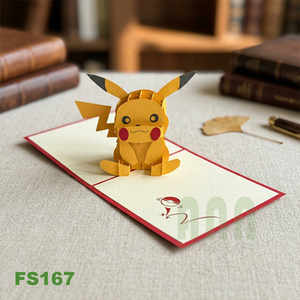 Tarjeta de Felicitación 3D Pop-up, Regalo, Arte del Personaje Pokémon Pikachu, Tarjetas de Invitación, Recuerdo, Impresión Offset, Nuevo Diseño, Artesanía - Product Image 4