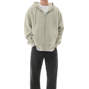 Sudadera con Capucha y Cremallera para Hombre, 100% Algodón, Cálida, para Invierno, con Estampado Digital, Ecológica, Transpirable, Tejido Grueso, Servicio OEM Personalizado - Product Image 6