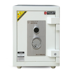 WELKO US520 Premium White Steel 2mm Fireproof <b>Safe</b> with <b>Key</b> <b>Lock</b> Anti-theft 1000-1200C for Home and Hotel Use - Product Image 1