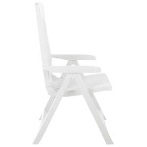 Juego de 2 Sillas de Jardín de Plástico Blanco, Diseño Estándar - Product Image 4