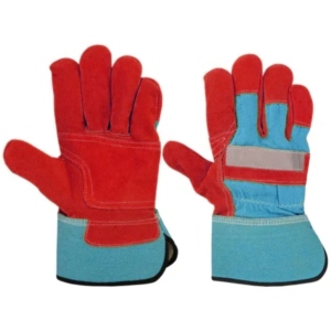 Gants de sécurité robustes de qualité supérieure pour ouvriers du bâtiment, en cuir de vachette renforcé et coton, pour hommes et femmes - Product Image 3