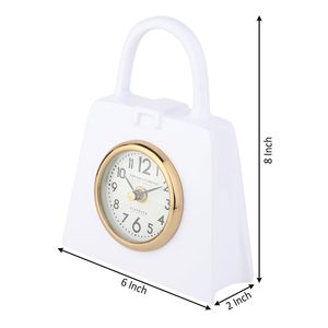 Reloj de Escritorio Circular de Latón Vintage, Diseño Geométrico, Detalles en Dorado, Movimiento de Cuarzo, Funciona con Batería, Función Luminova y Snooze, Moderno - Product Image 6