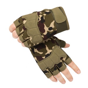 Breathable Half Finger Outdoor Sports Gloves Camouflage Pattern Hook And Loop Closure Unisex For Outdoor Activities - Product Image 2
