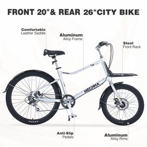 Bicicletta Cargo con Telaio in Lega di Alluminio da 26 Pollici, 7 Velocità, Disponibile in Diversi Colori per Donne e Uomini - Product Image 3