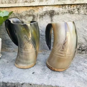 Natural Buffalo Horn Mug with Handle-Modern Kitchen <b>Drinkware</b> Eco-Friendly Thermal Insulation for Beer Coffee & Tea - Product Image 1