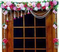 Décoration suspendue en plastique écologique, faite à la main, moderne, multifonctionnelle, élégante, à motif floral, pour l'extérieur, pour Diwali, mariage, événements culturels