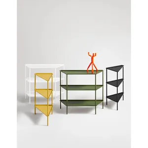 Minimalist White Metal Storage Rack Three-Layer <b>Standing</b> Type for Living Room Sundries Organization Lightweight Design - Product Image 6