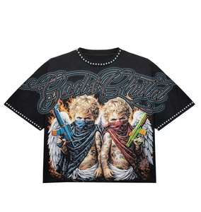 Camiseta Personalizada de Manga Corta, Tejido de Algodón 100% Grueso, Ecológica, Transpirable, de Secado Rápido, Corte Regular, con Estampado DTG - Product Image 4