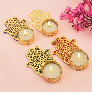 Elegant Metal Tealight Holder Traditional Design Diwali Decoration Candle <b>Stand</b> Home Decor - Product Image 3