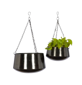 Maceta Colgante de Metal Plateado Pulido, Soporte para Plantas de Techo, Decoración Moderna para Hogar y Jardín, Alambre de Acero Elegante - Product Image 5