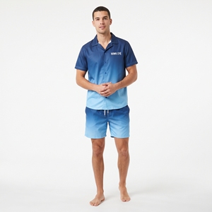 Men's Sublimation Summer <b>Shirt</b> <b>Shorts</b> Matching Set <b>Short</b> <b>Sleeve</b> <b>Button</b> <b>Up</b> Casual Beach Resort Loungewear Outfit - Product Image 4