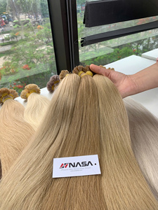 Extensions de cheveux humains vierges vietnamiens à pointes en kératine, super double drawn, couleur brun clair, 30 pouces - Product Image 4