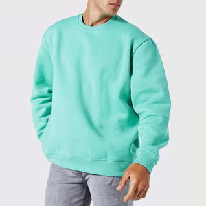 เสื้อสเวตเชิ้ตคอกลมสีเขียวมิ้นท์ ทรงปกติ ใส่ได้ทั้งชายและหญิง สีพื้นเรียบง่าย สวมใส่สบาย เหมาะสำหรับฤดูหนาว ผลิตจากผ้าฝ้ายฟลีซ 100%  ตกแต่งด้วยลายปักด้านหน้า - Product Image 1