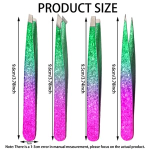 BAFA SURGICAL INSTRUMENTS – Lot de 1/4 pinces professionnelles pour extensions de cils, en acier inoxydable, à pointe droite, légères, pour barbe - Product Image 4