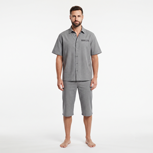 2026 Men's Casual Summer <b>Shirt</b> and <b>Shorts</b> Set <b>Button</b> <b>Up</b> <b>Short</b> <b>Sleeve</b> Two Piece Outfit Custom Wholesale - Product Image 3