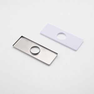 Rubinetto da Bagno Monocomando in Acciaio Inossidabile con Piastra di Copertura e Gruppo Scarico per Lavabo - Product Image 5