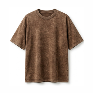 T-shirts personnalisables pour hommes, en polyester/coton, délavés à l'acide, colorés, épais, effet usé, décolorés par le soleil, respirants et à séchage rapide – Grande Vente - Product Image 1