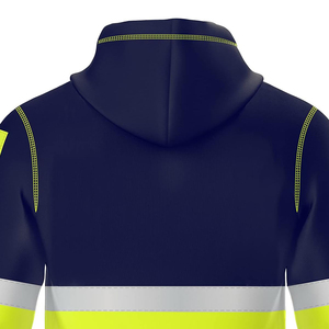Nouveaux sweats à capuche réfléchissants de sécurité, vêtements de travail pour hommes, vêtements de travail de construction, manches longues et poches. - Product Image 4