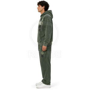 Nuevo Conjunto Deportivo Informal con Capucha, Apliques Bordados, 100% Algodón, Material Duradero, Ajuste Cómodo - Product Image 2