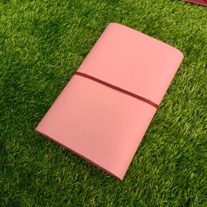 Libreta de Oficina Rosa, Agenda de Cuero, Diario A5, Cubierta de Libreta Personalizable, Diario de Cuero con Grano Horizontal - Product Image 4