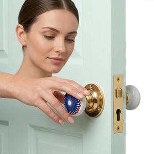 Poignée de porte moderne en céramique avec insert en céramique bleue pour armoire de chambre, écologique, installation facile, finition durable - Product Image 4