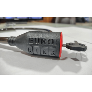 Cadenas multifonctionnel avec câble en acier souple de 4 mm, revêtement de protection en PVC et serrure en alliage de zinc pour la sécurité des vélos et motos - Product Image 4
