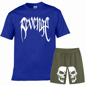 Conjunto Deportivo de 2 Piezas para Hombre, Camiseta de Manga Corta con Estampado Gráfico y Pantalones Cortos Lisos, Conjunto Informal de Verano de Color Blanco - Product Image 6