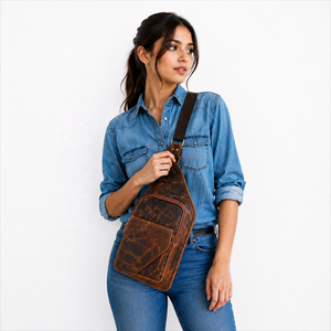 Hot Sale Stylish Unisex Genuine Leather Shoulder Travel Bag <b>Handbag</b> Multi Uses Money Bag Stylish Useful Bags - Product Image 3