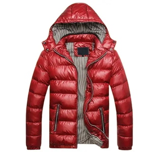 Chaquetas de Invierno Acolchadas para Hombre, Casuales, Ligeras, Cálidas, Transpirables, con Logotipo Personalizado, Capucha Negra de Nailon, Relleno de Poliéster - Product Image 3