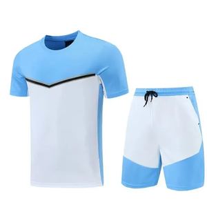 Ensembles de shorts respirants de haute qualité pour hommes, pour les sports d'été, ensembles de shorts deux pièces avec des motifs imprimés décontractés, personnalisables - Product Image 2