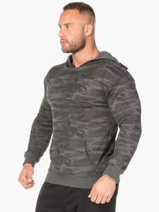 Sweats à capuche camouflage en gros de haute qualité – Sweats à capuche personnalisés en coton mélangé épais de qualité supérieure avec épaules tombantes pour hommes - Product Image 3