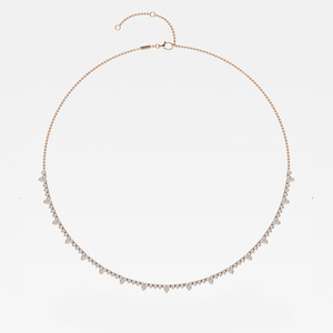 Collier chaîne Naas 3 Ctw avec diamant rond de laboratoire serti à griffes pour femme – Bijou élégant et étincelant pour le quotidien - Product Image 2