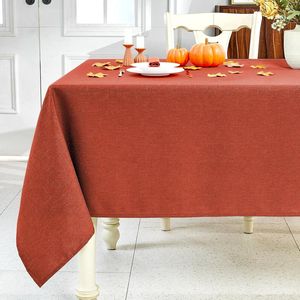 Waterproof Linen Rectangle Tablecloth Wrinkle-Free Wipeable Dining <b>Table</b> <b>Cover</b> Fall-inspired Rectangular Fabric Tablecloths - Product Image 1
