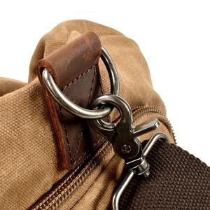 Bolsa de Viaje de Lona y Cuero para Hombre de Alta Calidad, Gran Capacidad, Impermeable, Tipo Duffel, LCTB-0028 - Product Image 5