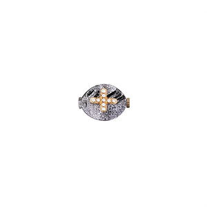 CraftToCart - Cuentas espaciadoras ovaladas de plata de ley 925 chapadas en plata con circonitas pavé para la fabricación de pulseras y collares, 5 mm - Product Image 1