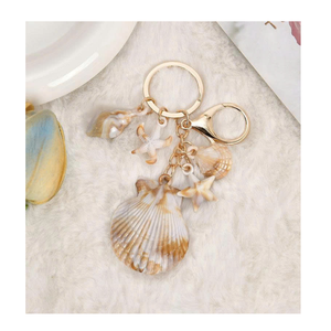 พวงกุญแจเปลือกหอยทำมือ ของตกแต่งจากธรรมชาติ ของขวัญจากทะเล - Product Image 6