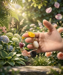 กำไลข้อมือเรซิ่นอีพ็อกซี่อะคริลิคลูไซต์ทำมือประดับดอกไม้แห้งแท้ ดีไซน์เก๋ ซ้อนกันได้ สวยสะดุดตา สไตล์เมทัลลิก FS International - Product Image 5