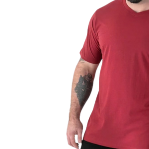 T-shirt col V coupe classique pour homme, manches courtes, décontracté, personnalisable, vente en gros, maillot, vêtement basique quotidien, fabricant OEM, fournisseur - Product Image 5