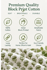 Housse de coussin indienne bohème à volants, imprimée à la main, 100 % coton, douce, amovible et lavable, motif floral botanique vert - Product Image 3